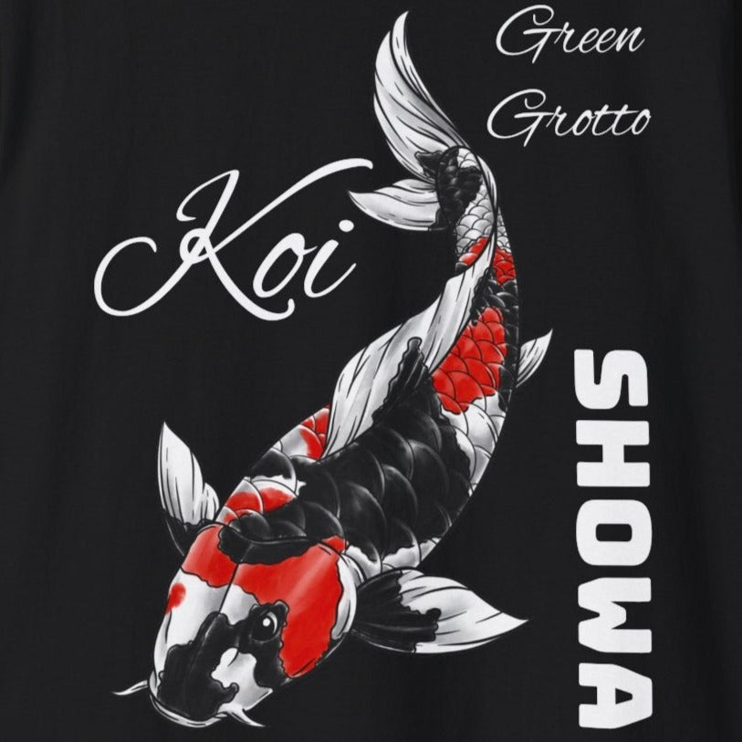 Showa Koi Fish Premium Art Unisex Tee, Koi Collection, Pond-Inspired Design, Stylish Fish Enthusiast Apparel, Nature - Green Grotto